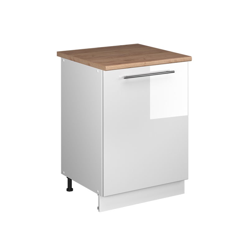 Vicco Szafka pod zlew Fame-Line, Biały wysoki połysk/Biały, 60 cm