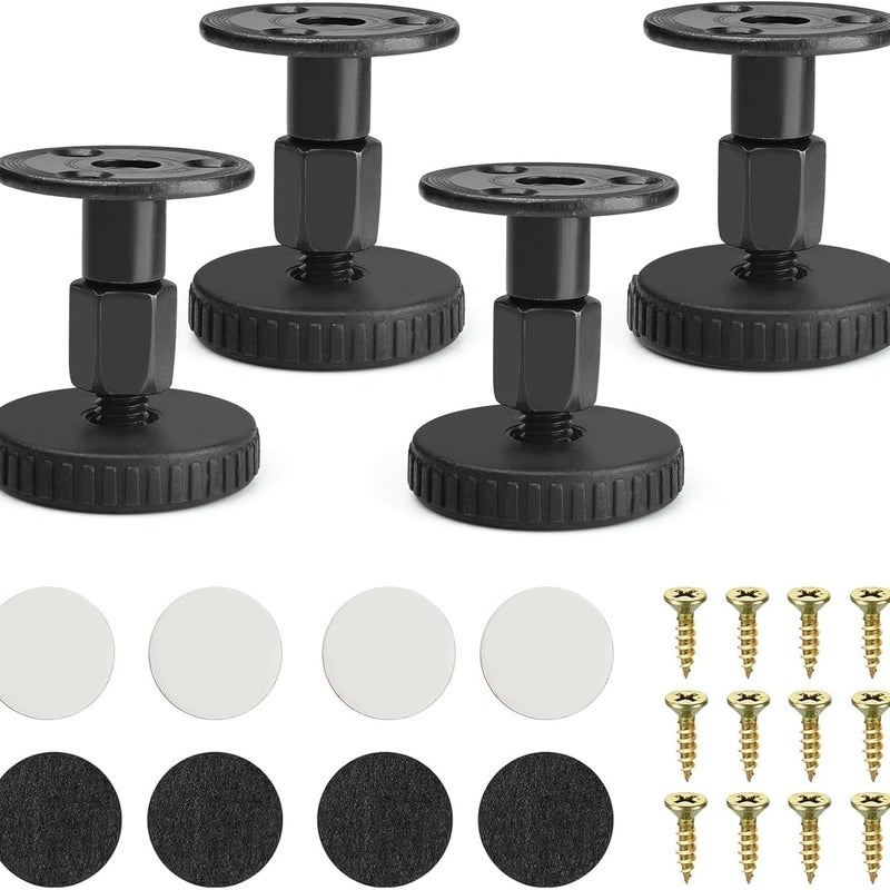 4 regulowane nogi 47–64 mm – ze stali węglowej, czarne, antypoślizgowe, 2 metody montażu do szaf