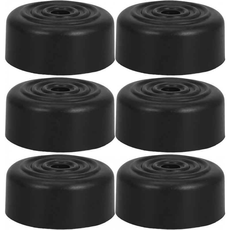 6 nóg ABS stożkowych – czarne, 5 cm, antypoślizgowe, do sofy i stołu DIY, łatwa instalacja