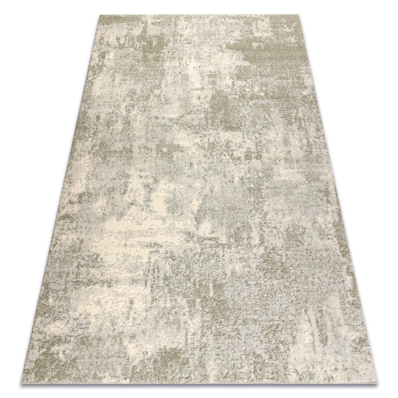 Dywan FLUX 461.121.SA991 wełniany OSTA - Abstrakcja, strukturalny, loftowy zielony / beż 240x340 cm