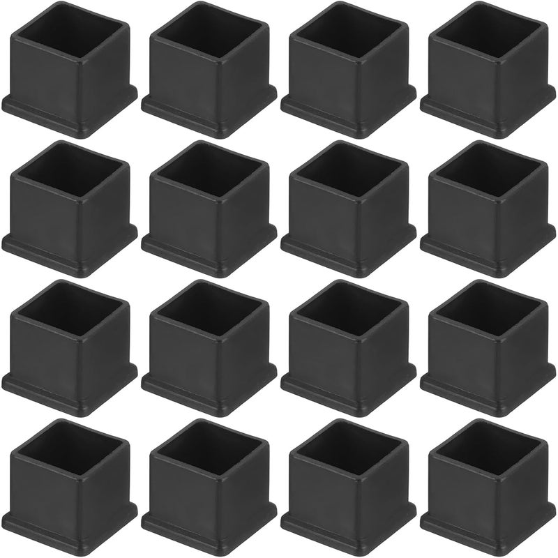 26 szt. kwadratowych nakładek na nogi krzeseł z tworzywa PVC, 30 mm x 30 mm, czarne, podkładki na nogi mebli do stołów, nakładki ochronne na podłogę