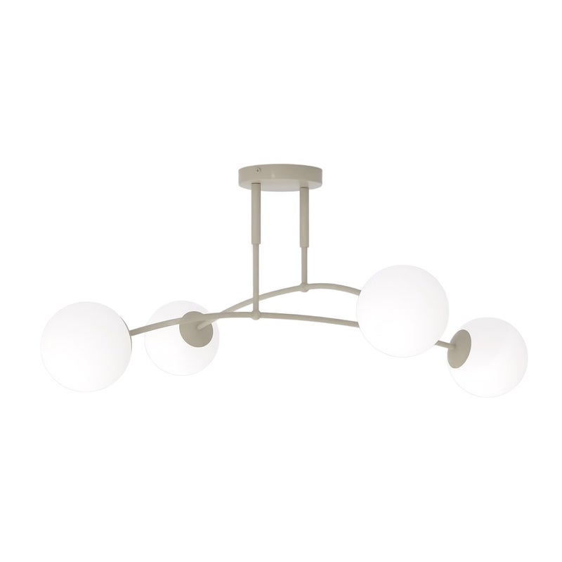 Lampa sufitowa kule na łukach PREGOS beżowo-biały 4xE14x10W metal wym:30x60x60cm IP20 Emibig