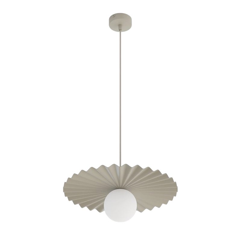 Lampa wisząca karbowany wachlarz UMBRA beżowy 1xG9x8W metal wym:140x35x35cm IP20 Emibig