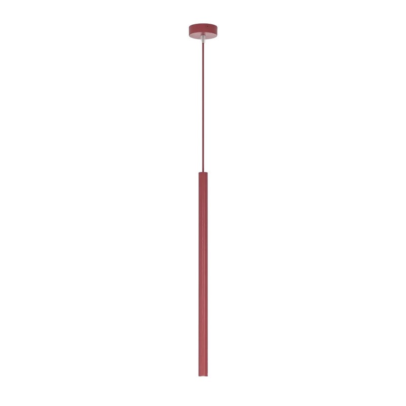 Lampa wisząca metalowy sopel SELTER burgundowy 1xG9x8W metal wym:120x8x8cm IP20 Emibig