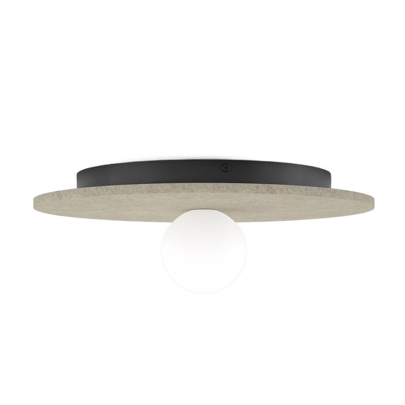 Lampa sufitowa filcowy zaokrąglony klosz CALMA beżowy 1xG9x8W filc wym:14x40x40cm IP20 Emibig