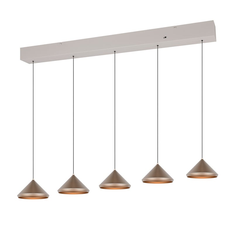 Lampa wisząca LED LAGUNA 5W Odcienie bieli 500lm metal kawowo-szara wym:200x123x18cm IP20 Trio