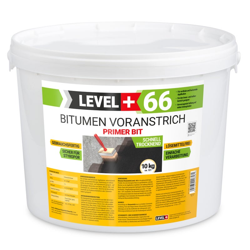 Wodny Grunt Bitumiczny Pod Masy PMBC KMB LEVEL+ Bitumen Voranstrich PRIMER BIT L+66 10 l