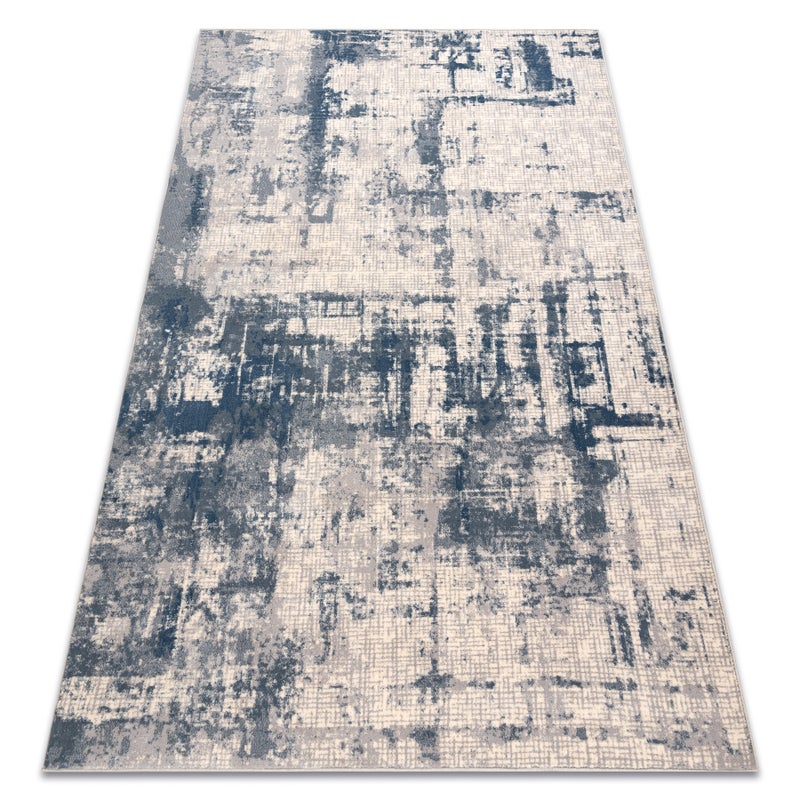 Dywan wełniany NAIN Abstrakcja, vintage 7005/51655 beż / niebieski 200x300 cm