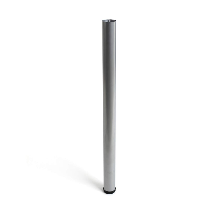 Noga meblowa cylindryczna Funkcjonalny styl Stal Wykończenie aluminiowe Wymiary: 60 x 60 x 870 mm Wysokość: 87 cm Łatwy montaż 1