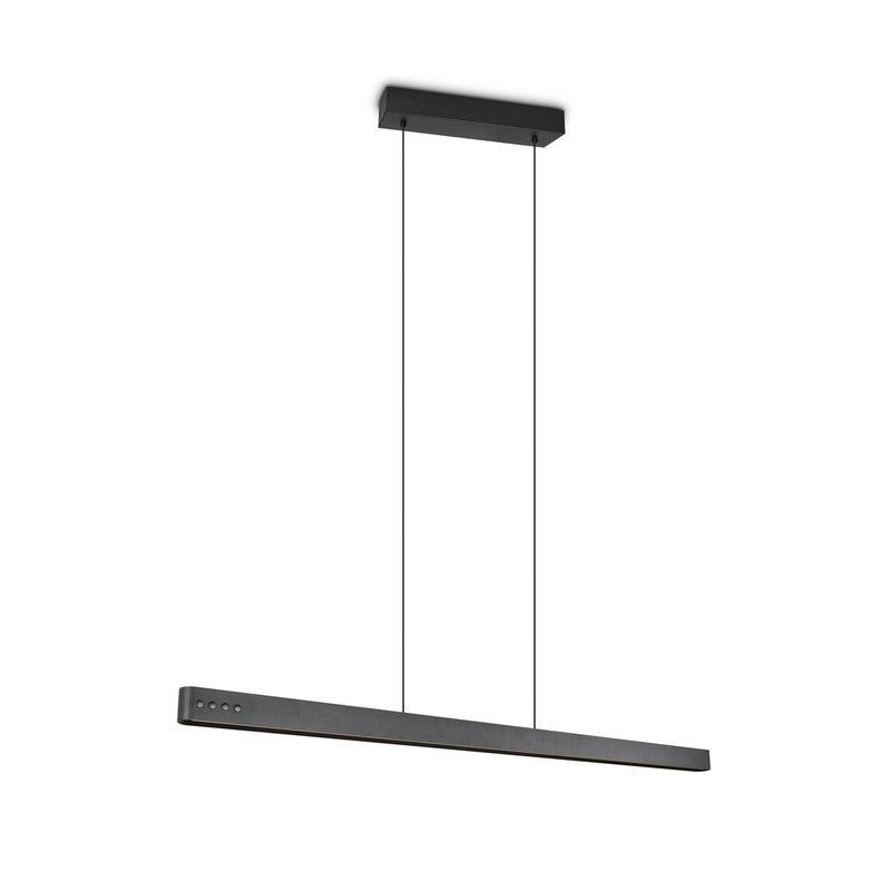 Lampa wisząca z pilotem LED DONEGAL 40W Odcienie bieli 4650lm metal czarna wym:180x150x13,4cm IP20 Trio