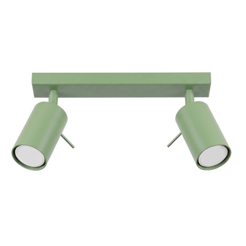 Lampa sufitowa nowoczesna szałwiowa listwa 30cm reflektorki 2xGU10 10W RING Sollux Lighting