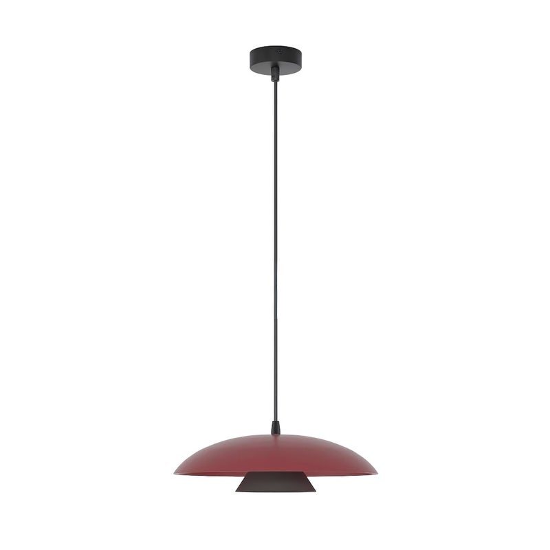 Lampa wisząca warstwowy kopułowy klosz BABEL burgundowo-czarny 1xGX53x12W metal wym:140x30x30cm IP20 Emibig