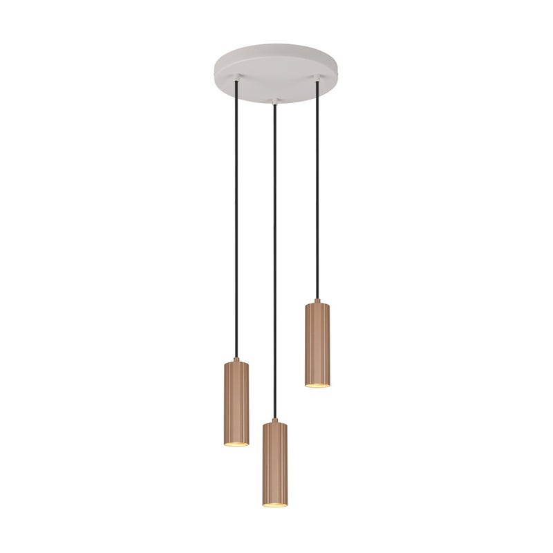 Lampa wisząca SOKA kawowo-szary 3xGU10x10W metal wym:150x28x28cm IP20 Trio