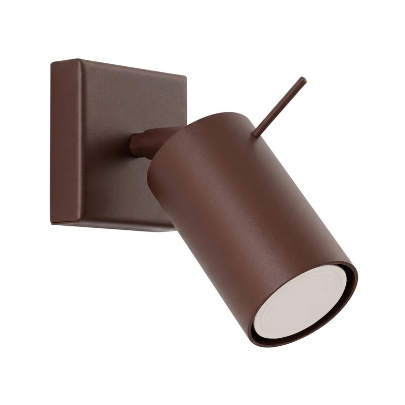 Kinkiet ścienny nowoczesny brązowy regulowany reflektor 1xGU10 10W RING Sollux Lighting