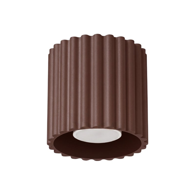 Spot sufitowy nowoczesny brązowy ryflowany 1xGU10 10W AURA Sollux Lighting