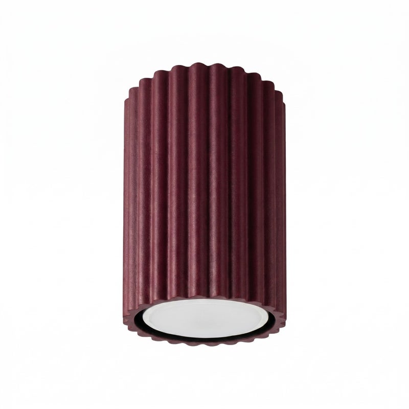 Spot sufitowy nowoczesny burgundowy okrągły ryflowany 1xGU10 10W KARBON Sollux Lighting