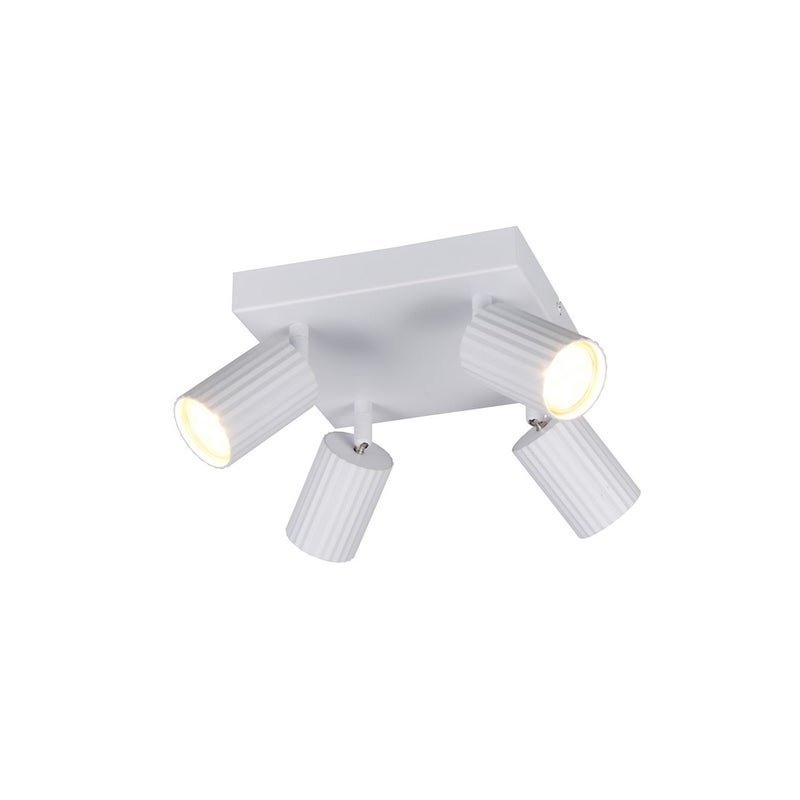 Reflektor ryflowane klosze SOKA biały 4xGU10x10W metal wym:14,5x20x20cm IP20 Trio