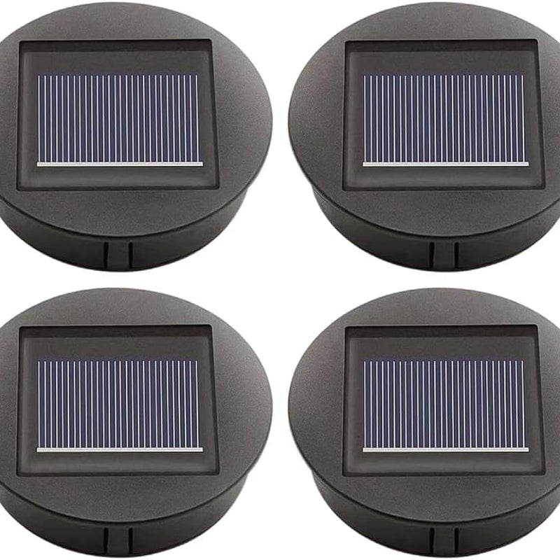 Zestaw 4 wymiennych lamp solarnych z żarówkami LED – stopień wodoodporności IP65 – automatyczne oświetlenie po 6–12 godzinach – łatwa instalacja