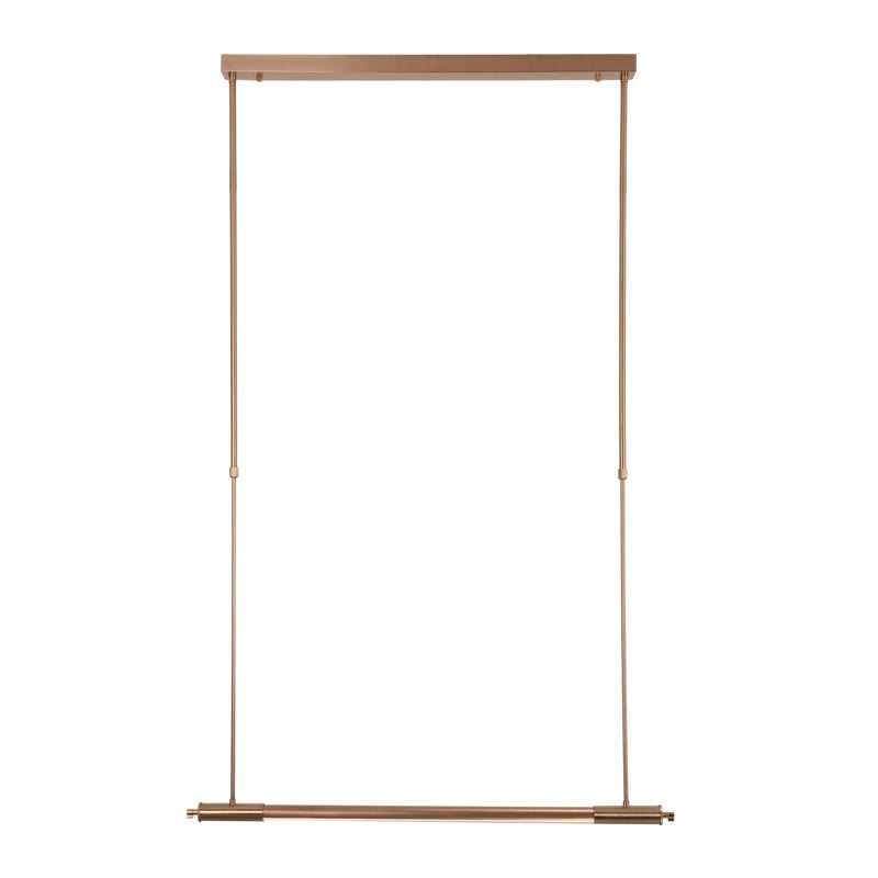 Lampa wisząca listwa LED FLUSORE 12W biała ciepła 720lm aluminium miedziana wym:150x100x5cm IP20 Maxlight