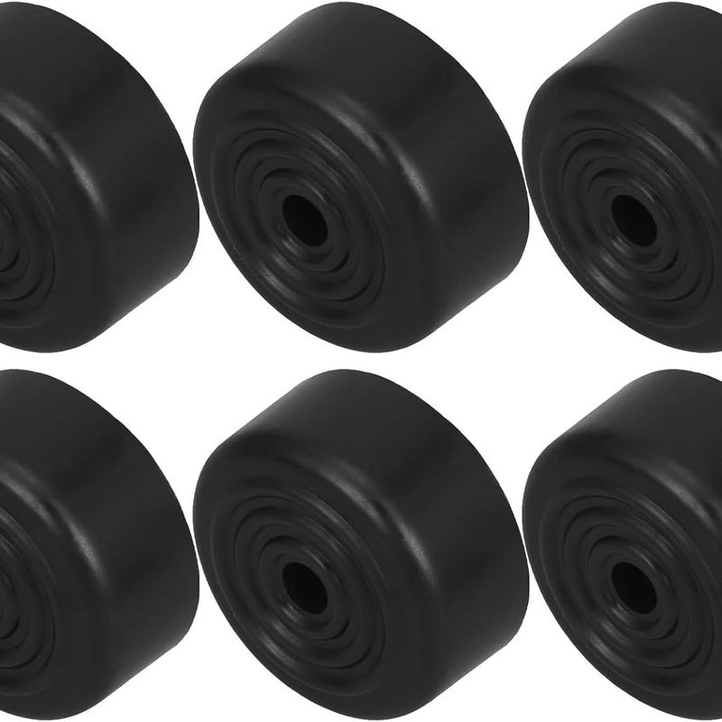6 nóg z ABS 5 cm – czarne, stożkowe, do wymiany na okrągłych i stożkowych nogach mebli DIY