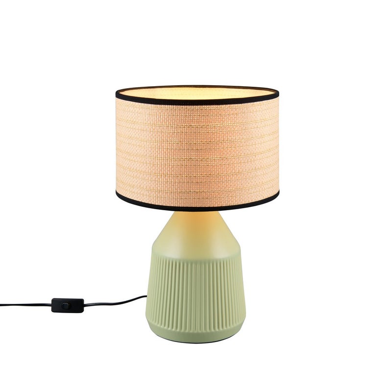 Lampa stołowa FORMENTERA 1xE27x60W ceramika / gips zielona wym:43x28x28cm IP20 RL