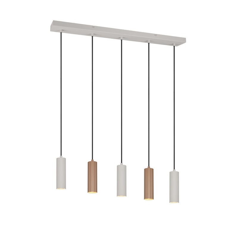 Lampa wisząca SOKA kawowo-szary 5xGU10x10W metal wym:150x85x9cm IP20 Trio