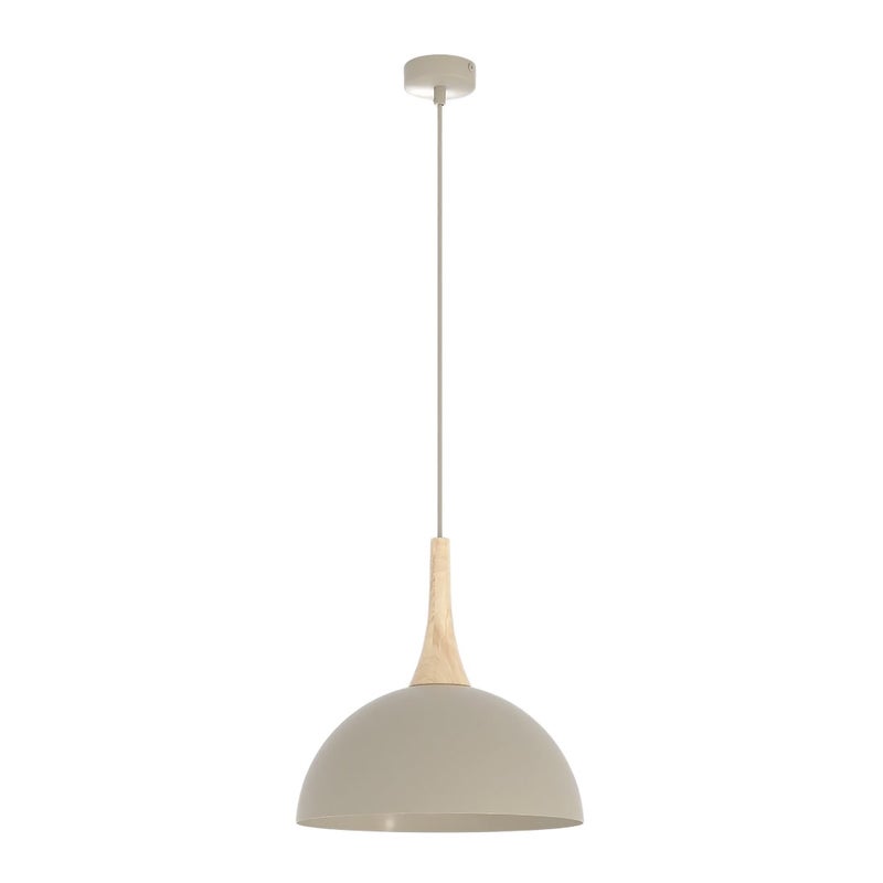 Lampa wisząca mała kopuła z drewnianym detalem NAUTICA beżowy 1xGX53x12W metal wym:140x30x30cm IP20 Emibig