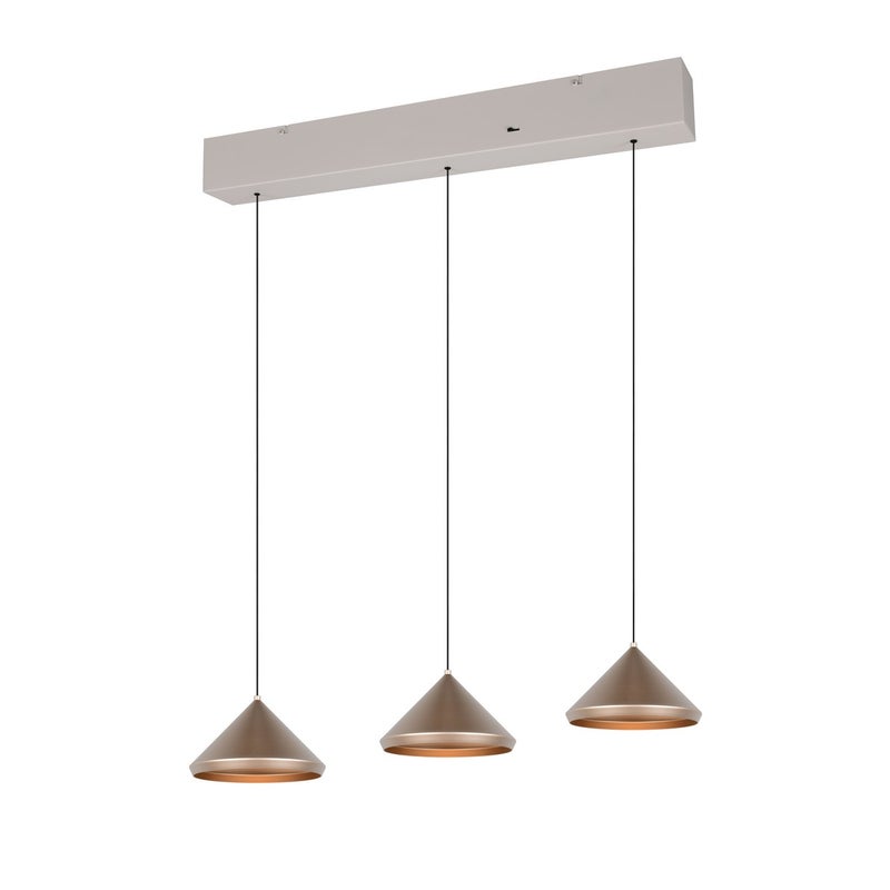 Lampa wisząca LED LAGUNA 5W Odcienie bieli 500lm metal kawowo-szara wym:200x70x18cm IP20 Trio