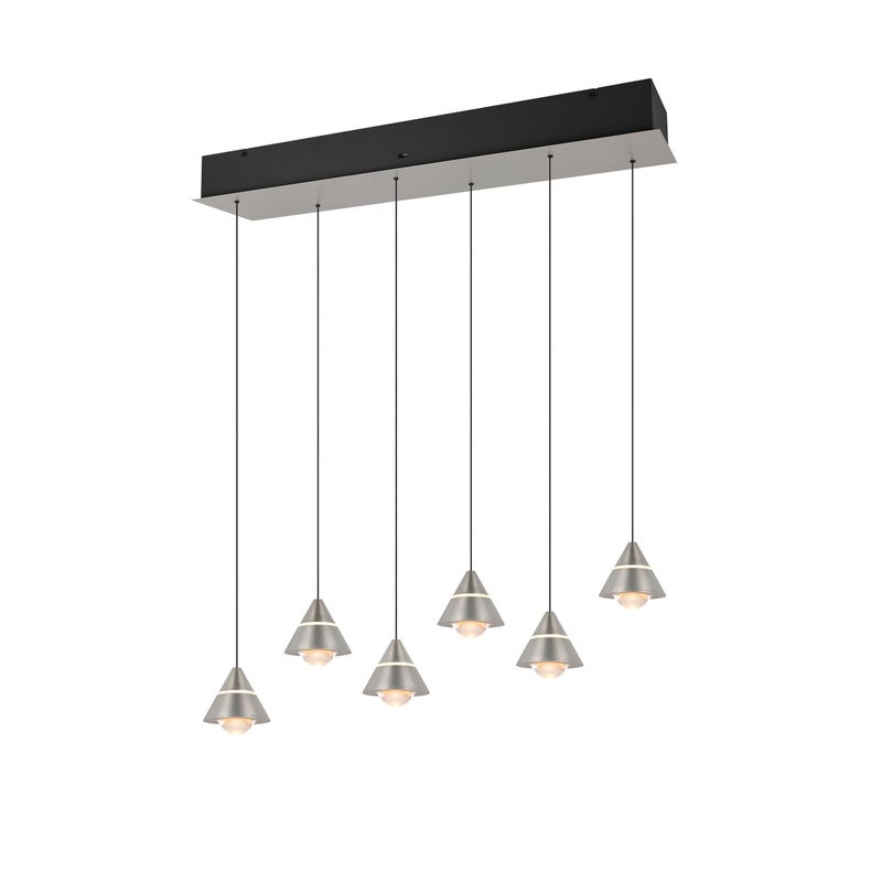 Lampa wisząca LED ROMEO 42W Odcienie bieli 4200lm metal srebrna wym:200x75x16cm IP20 Trio