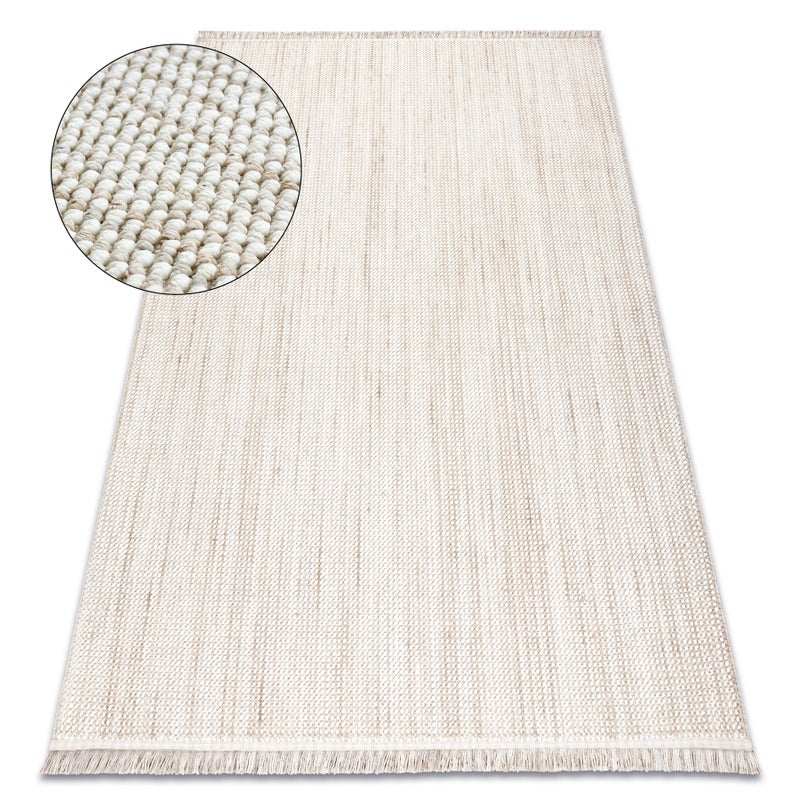 Dywan NANO EO78A Melanż, pętelkowy, płasko tkany biały / beż 160x220 cm