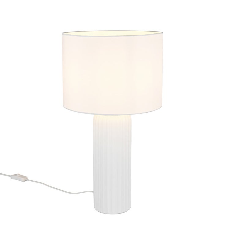 Lampa stołowa BLAIR 1xE27x10W ceramika / gips biały matowy wym:51x28x20cm IP20 RL