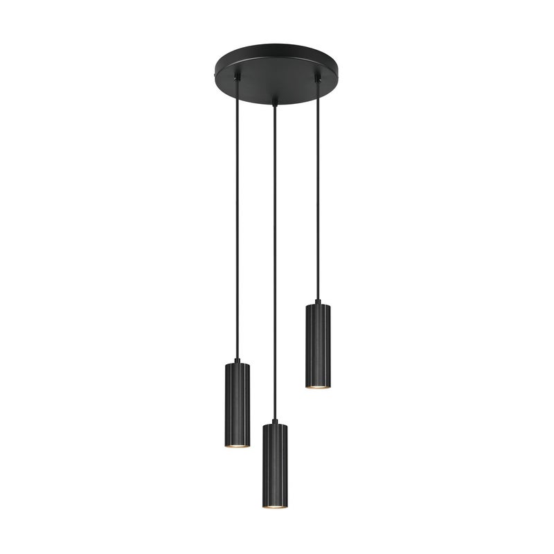 Lampa wisząca SOKA czarny 3xGU10x10W metal wym:150x28x28cm IP20 Trio