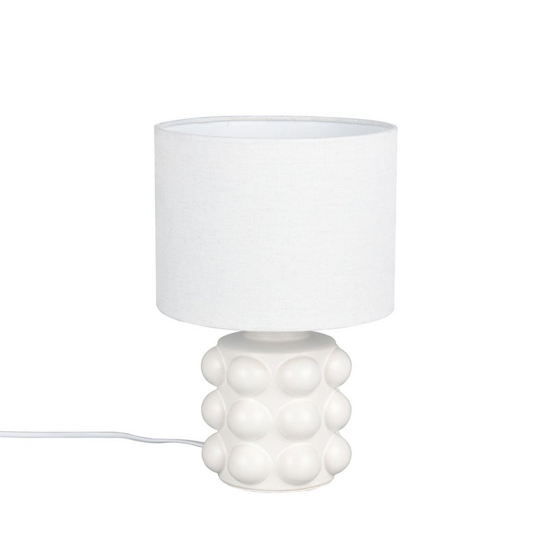 Lampa stołowa KATE 1xE14x40W ceramika / gips biała wym:30x20x20cm IP20 RL
