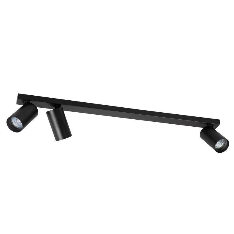 Reflektor sufitowy spot natynkowy Alasa listwa czarny 3xGU10x10W wym: 10 x 70 x 5,5 cm metal Alfa