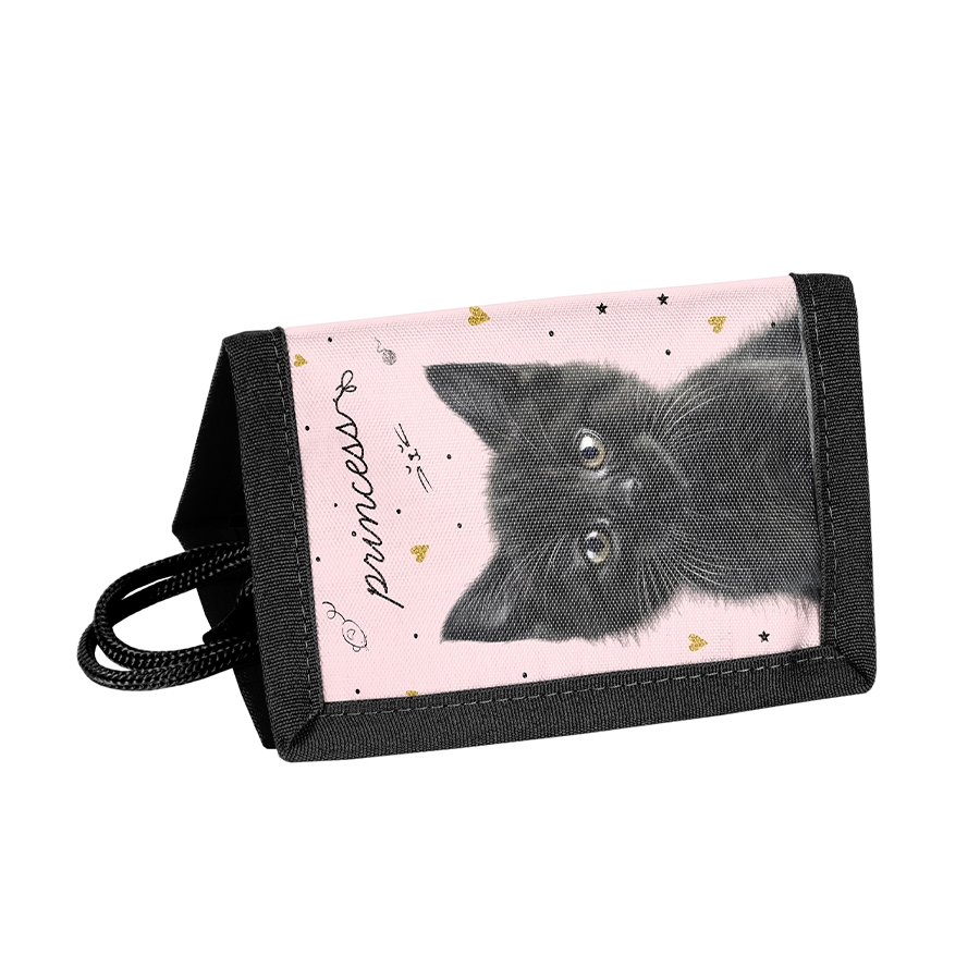 Portfel ze sznurkiem - Black Cat