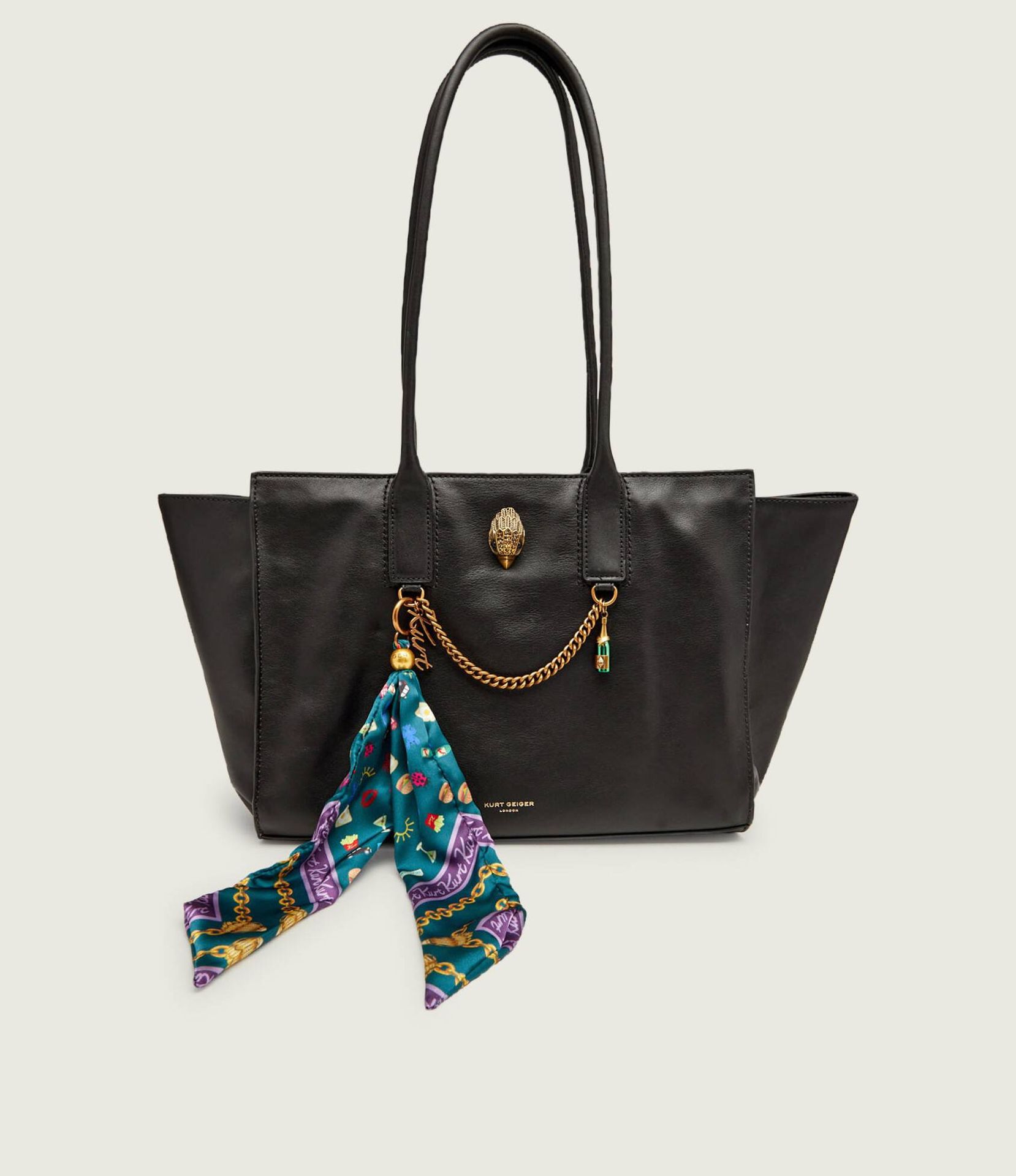 Kurt Geiger Skórzana shopperka + apaszka Sloane