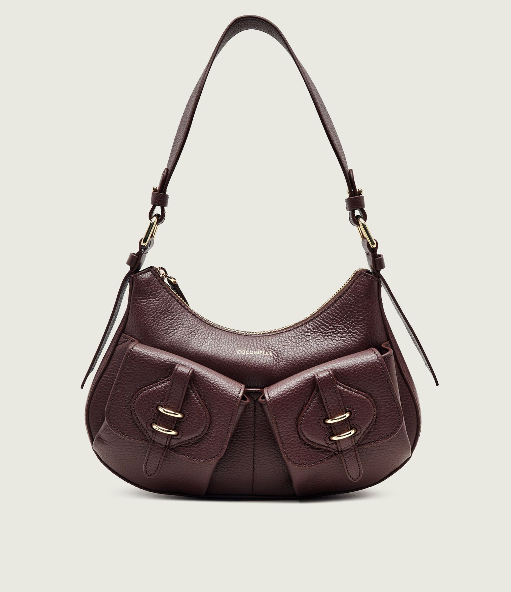 Coccinelle Skórzane hobo Coccinelle Mavery Pocket