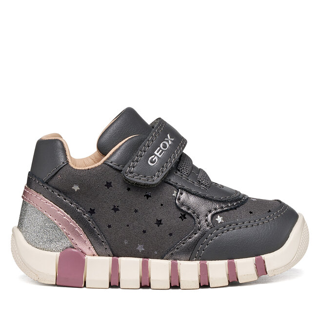 Sneakersy Geox B Iupidoo Girl B5658B 0DHBC C0710 Szary ciemny
