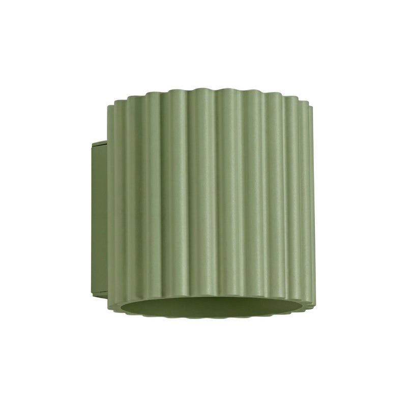 Kinkiet ścienny nowoczesny szałwiowy ryflowany góra dół 1xG9 8W AURA Sollux Lighting