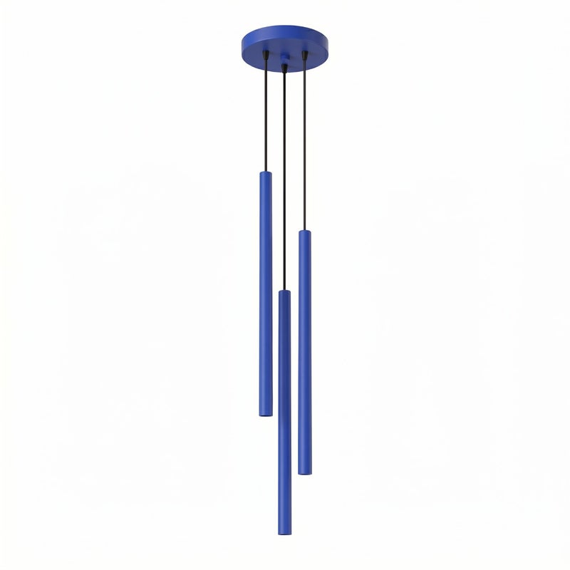 Lampa wisząca nowoczesna ultramarynowa smukłe tuby 3xG9 8W PASTELO Sollux Lighting