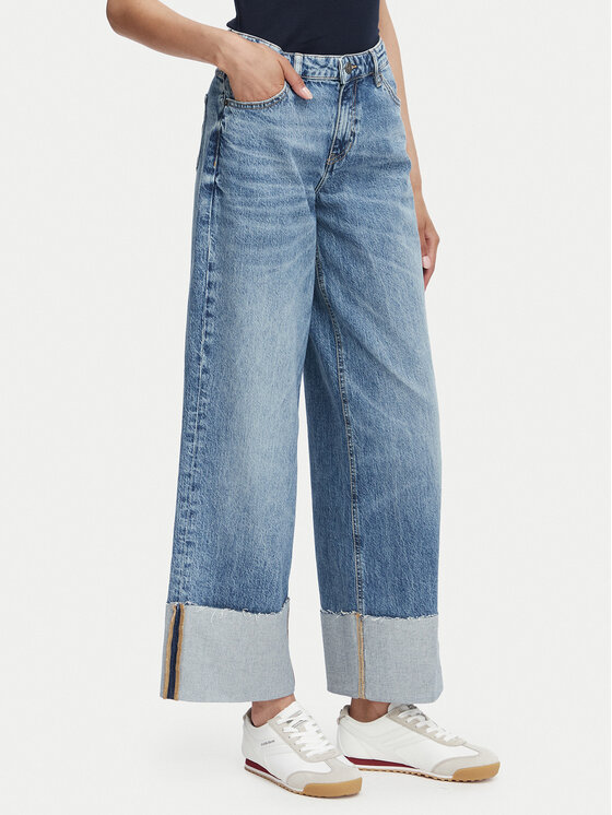 Guess Jeans Jeansy W6RA2B D5M5M Niebieski Wide Leg