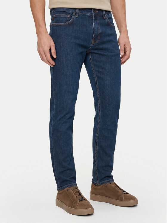 BOSS Jeansy Delaware Bo 50564546 Granatowy Slim Fit