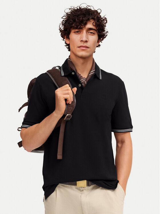 Bugatti Polo 8150-15001E Czarny Regular Fit