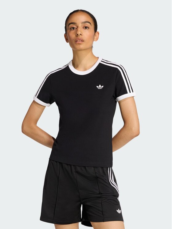 adidas T-Shirt 3 Stripes KD7980 Czarny Regular Fit