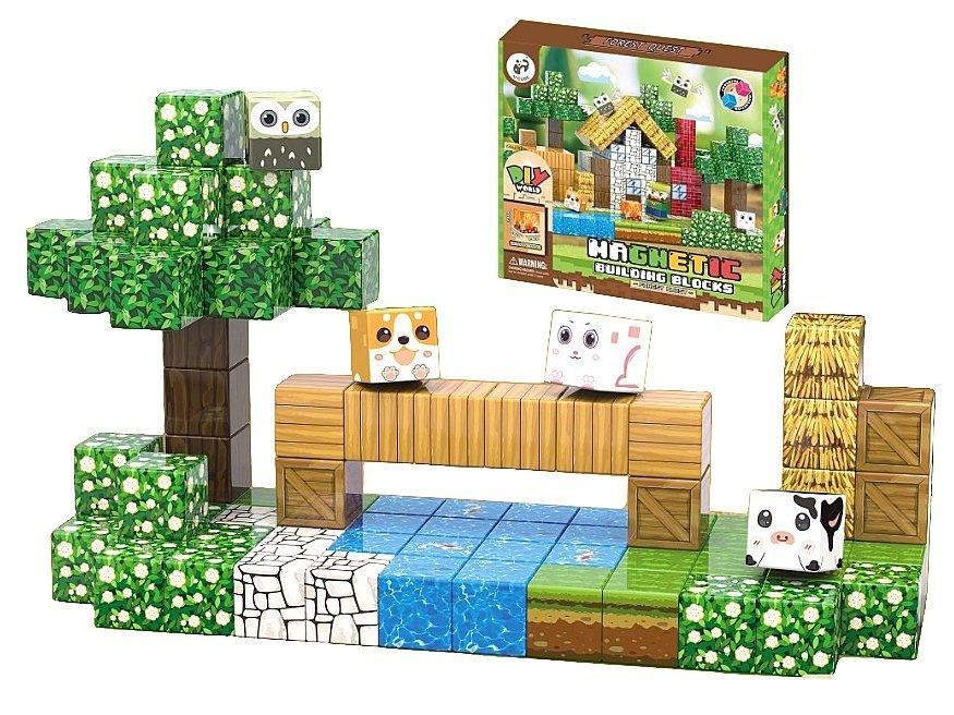 Klocki magnetyczne domek w lesie 87el