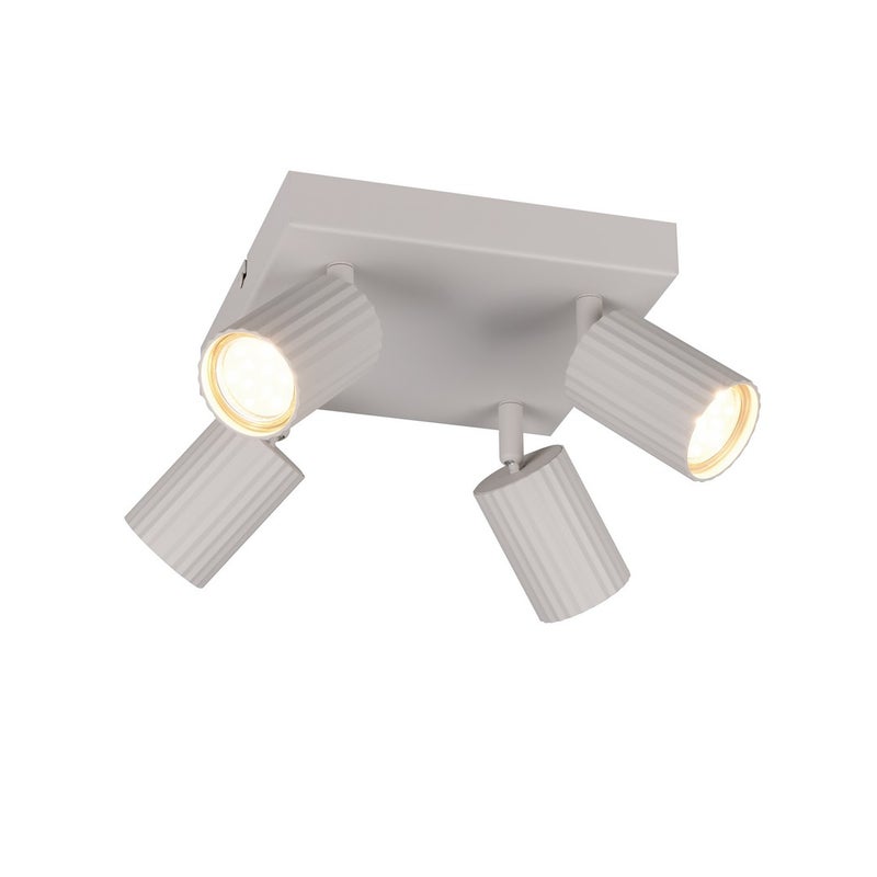 Reflektor ryflowane klosze SOKA szary 4xGU10x10W metal wym:14,5x20x20cm IP20 Trio
