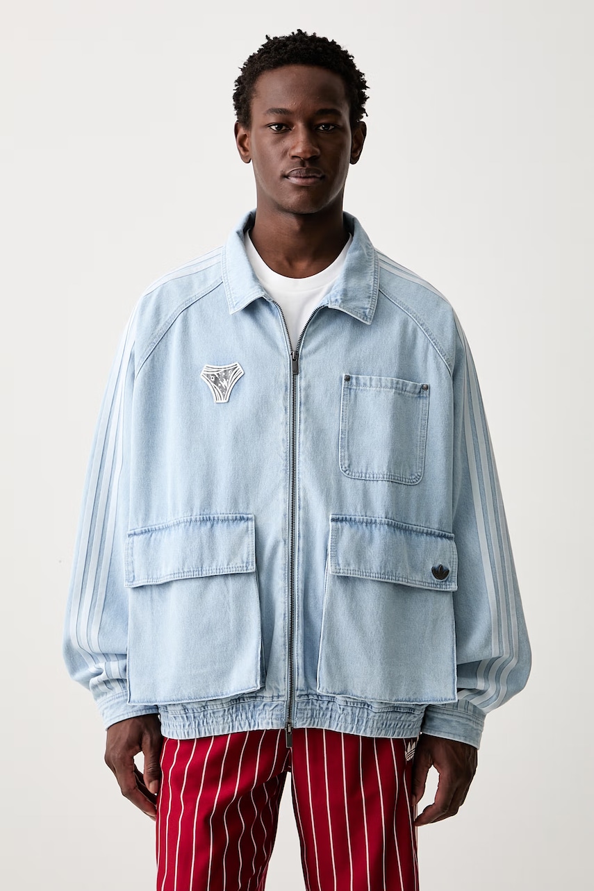 adidas Originals kurtka jeansowa bawełniana męska