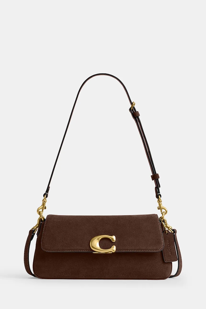 Coach Suade Jet Shoulder Bag torebka crossbody damska zamszowa