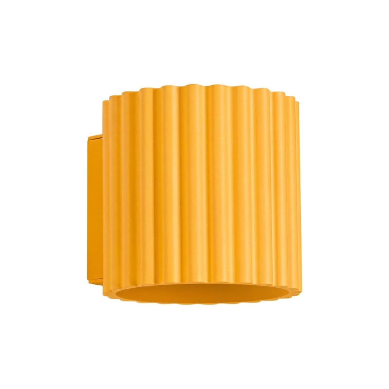 Kinkiet ścienny nowoczesny żółty ryflowany góra dół 1xG9 8W AURA Sollux Lighting
