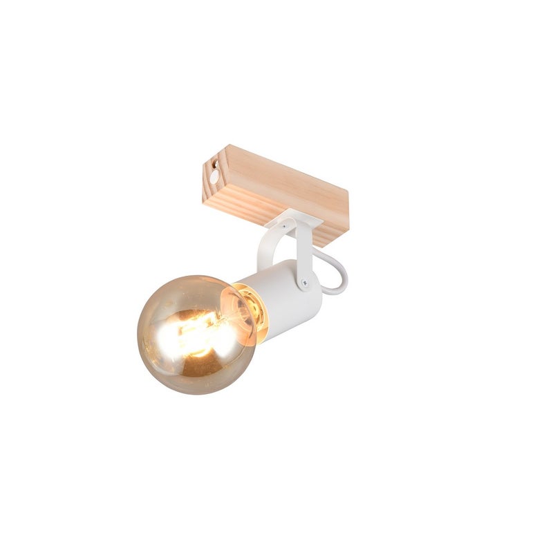 Reflektor drewniana podsufitka LYNAR biały 1xE27x10W metal wym:13x6x16,5cm IP20 RL